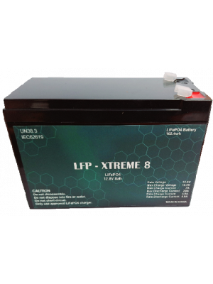 LFP Xteme 12V 8Ah Lithium Battery